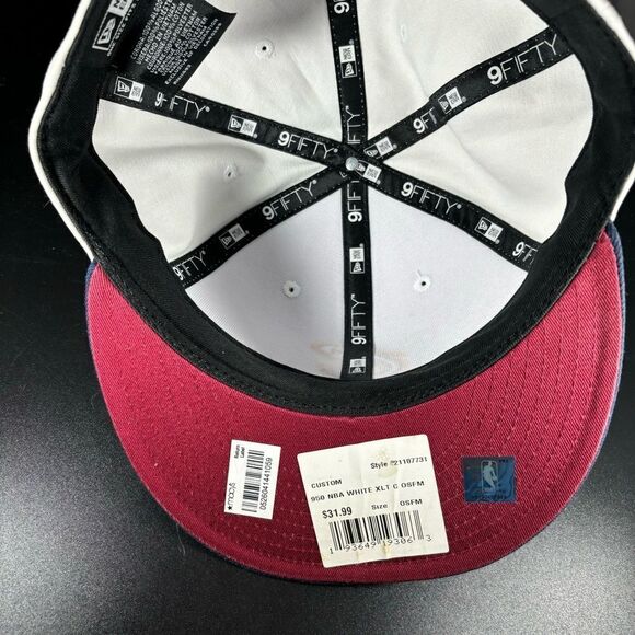 Cleveland Cavaliers New Era NBA 9FIFTY Snapback Hat Cap White Navy NEW NWT - Picture 6 of 6